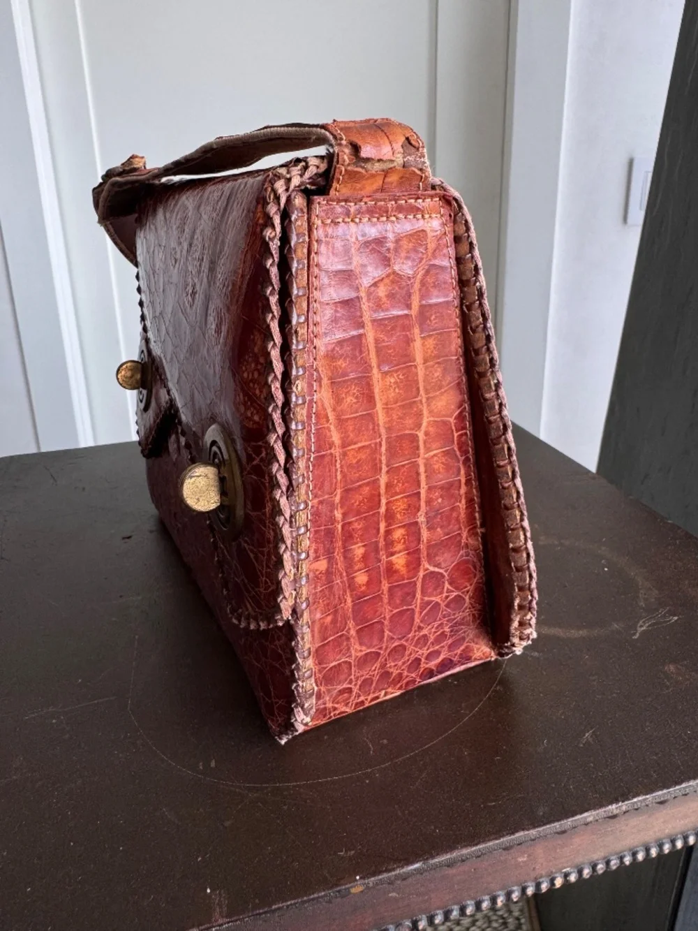 Vintage Authentic Alligator Handbag from 1949